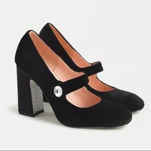 NWT J Crew Collection Velvet Mary Jane Pump